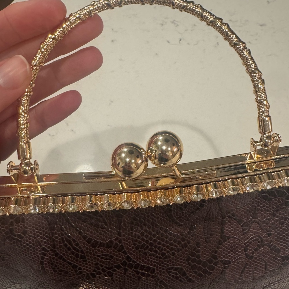 Laurie’s Collection Leather Women's Clutch Set in Brown - Picture 8 of 9